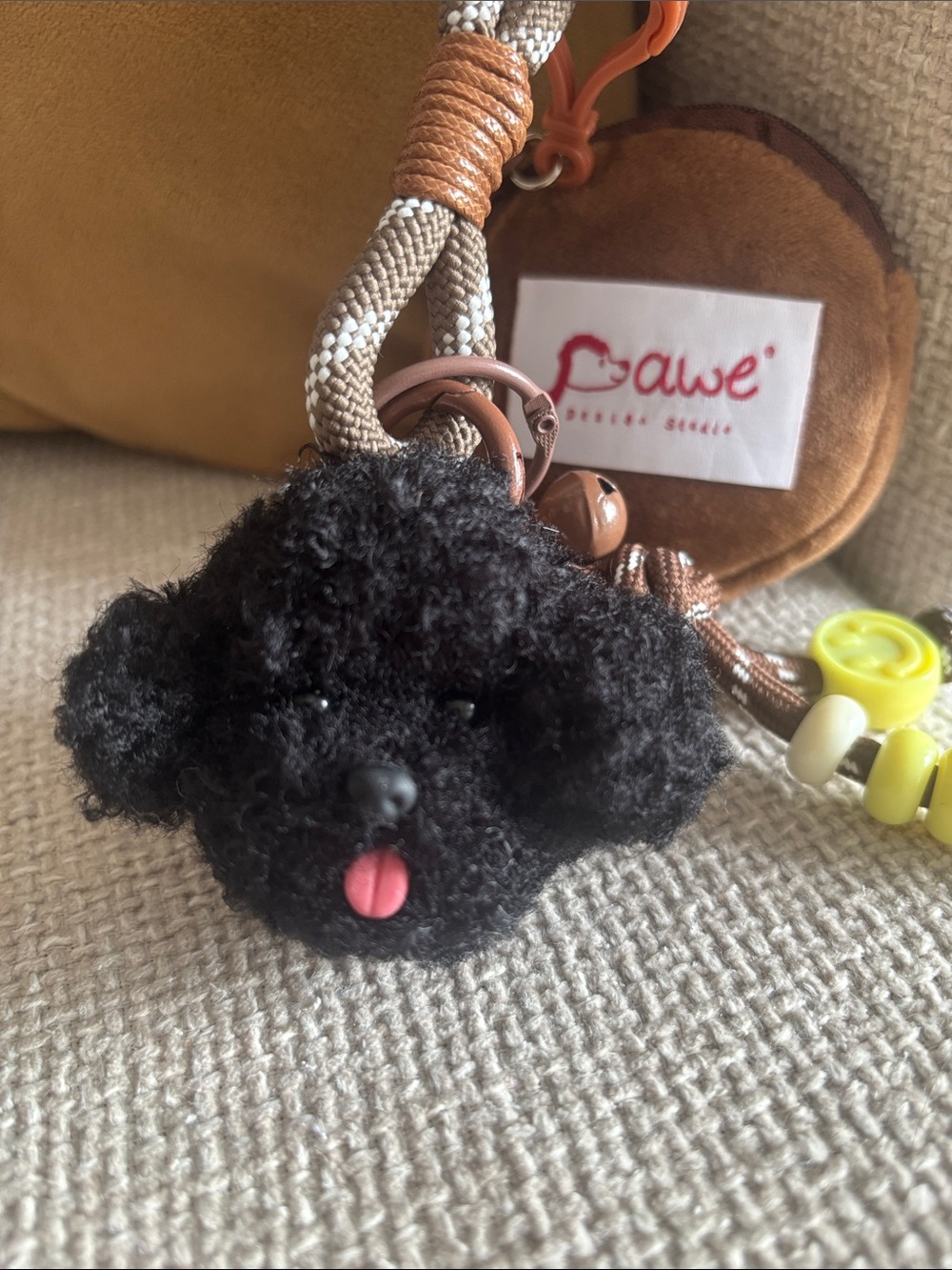 🐾 Handmade Pup + Pouch Keychain / Bag Charm